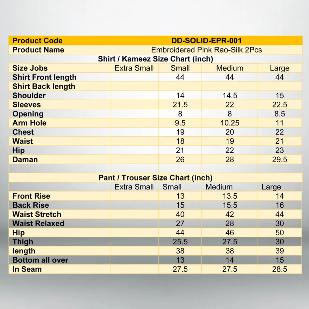 Pink Rao-Silk Embroidered 2 PC | DD-SOLID-EPR-001