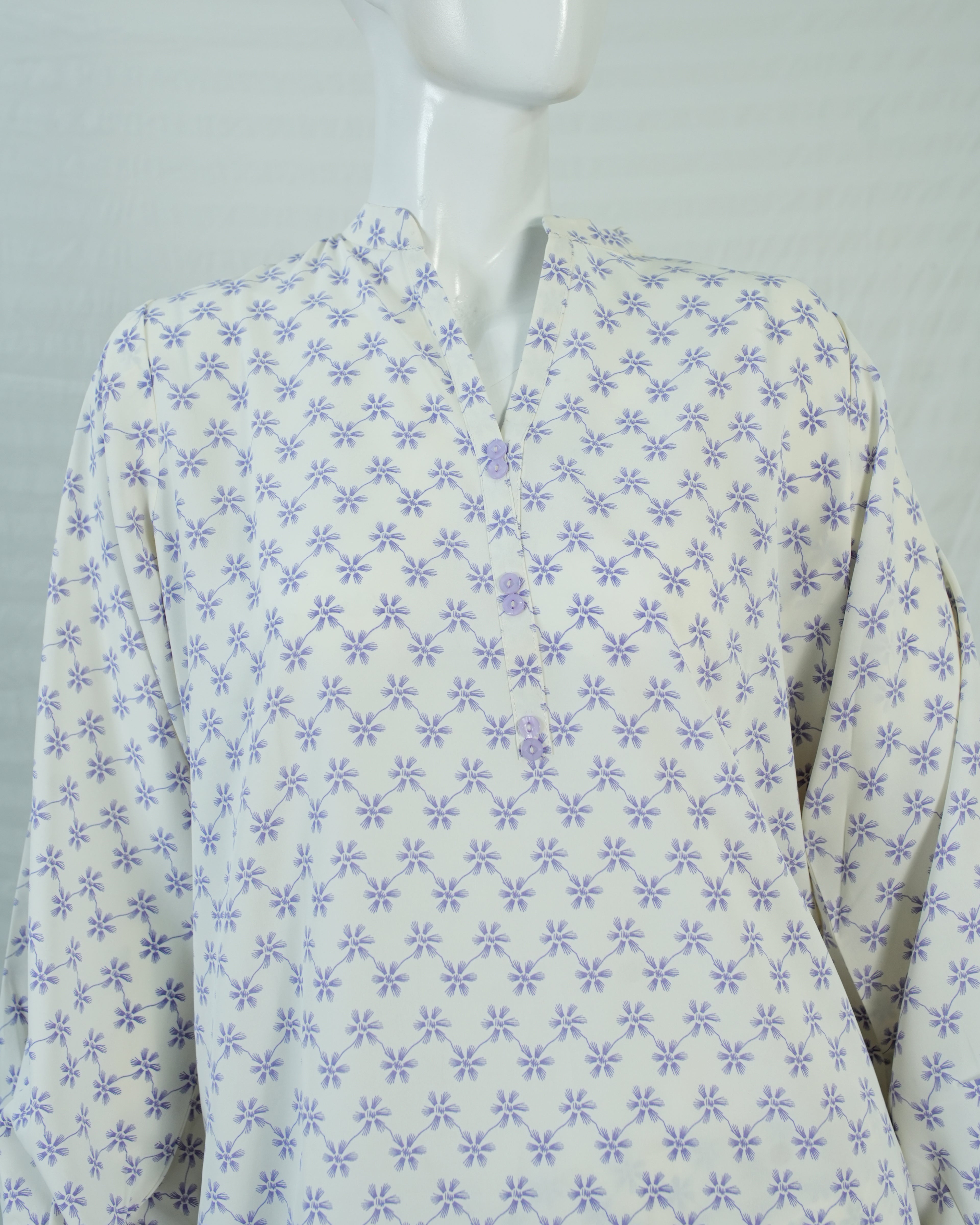 White Printed Georgette 2 PC | DD-COORD-PG-014