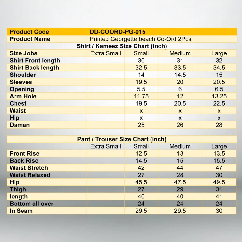 Multicolor Printed Georgette 2 PC | DD-COORD-PG-015