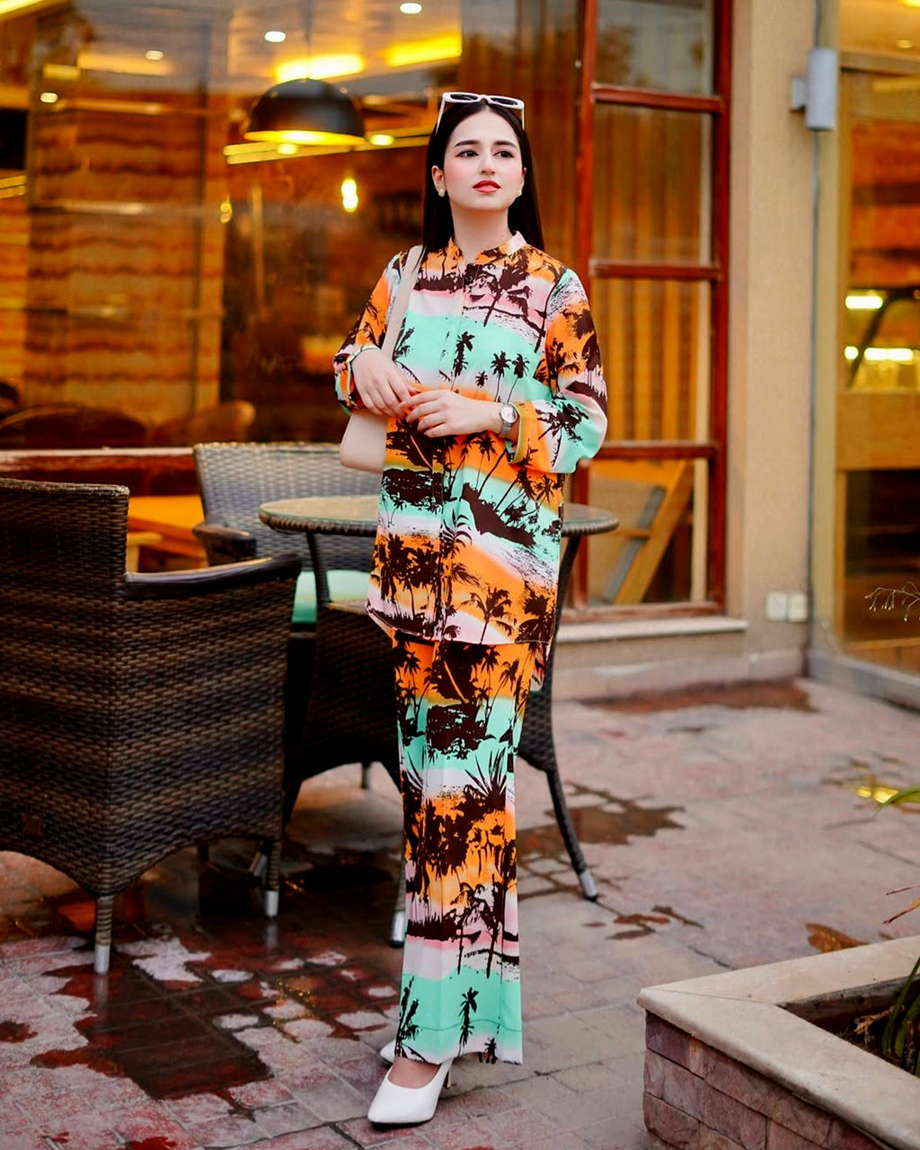 Multicolor Printed Georgette 2 PC | DD-COORD-PG-015