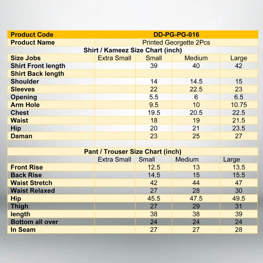 Peach Printed Georgette 2 PC | DD-PG-PG-016