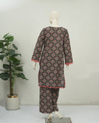Un-Stitched Double Dot Wear Black Printed Khaddar 3 PC | DD-PKHDR-020