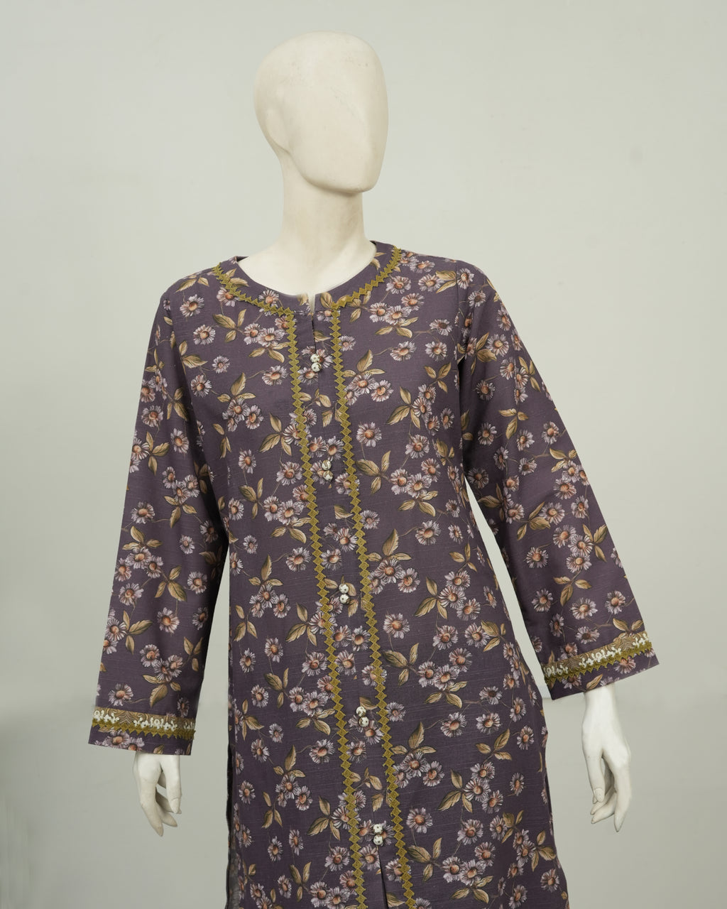 Un-Stitched Purple Printed Khaddar 3 PC | DD-PKHDR-023