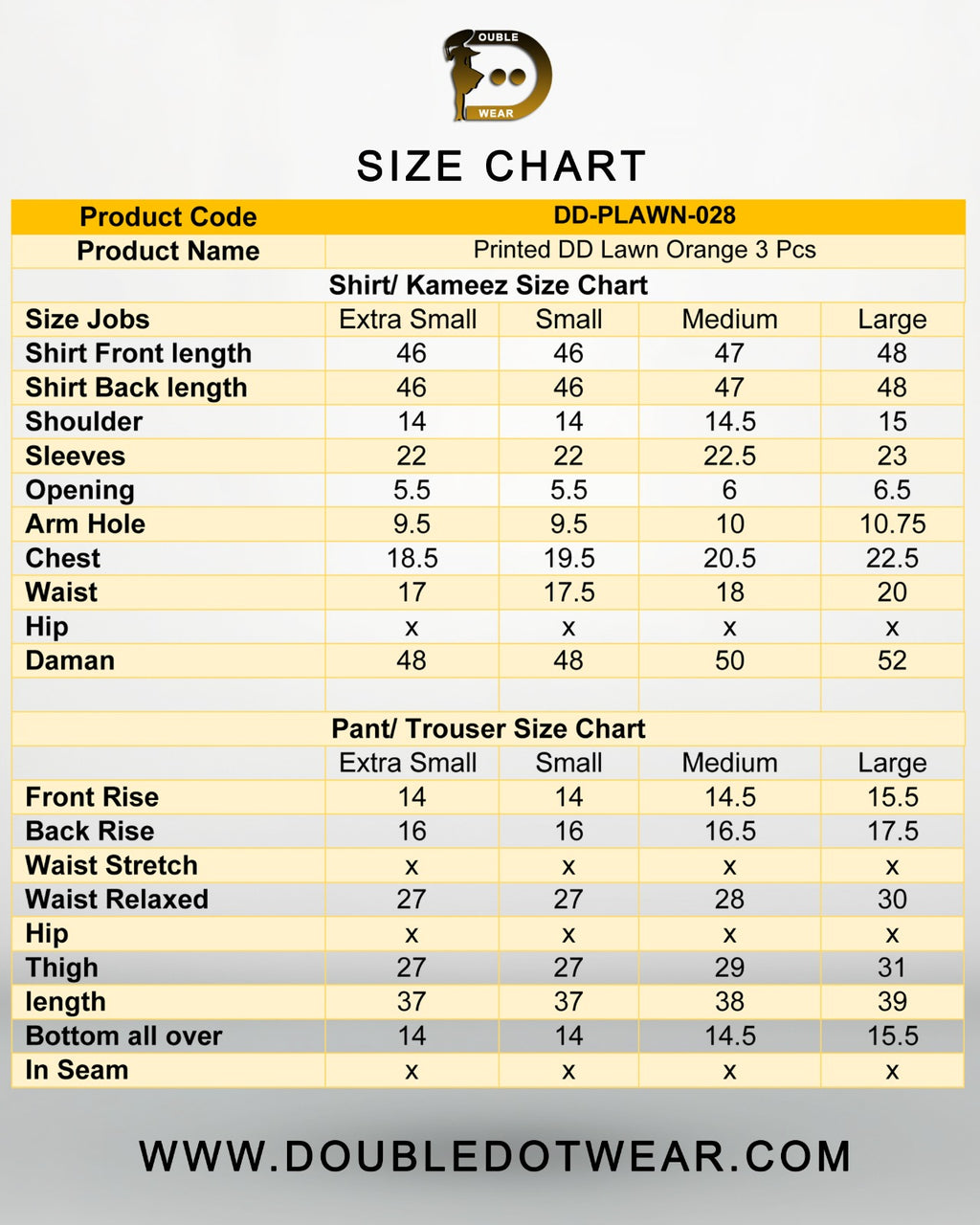 Un-Stitched Printed DD Lawn Orange 3 Pcs | DD-PLAWN-028