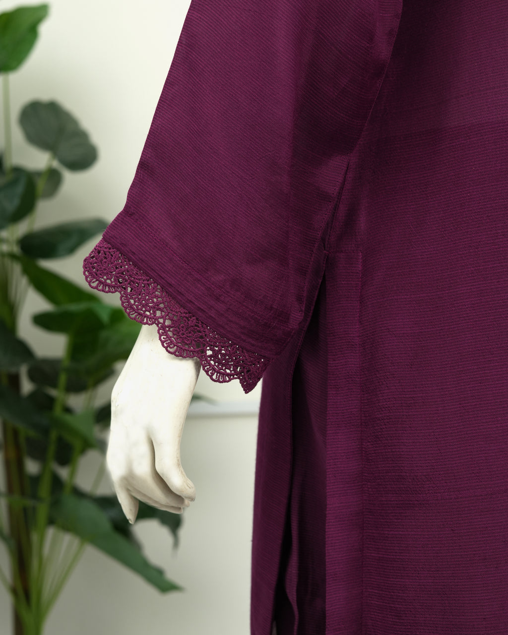 Magenta Plain Rao-Silk 2 PC | DD-SOLID-PMR-003