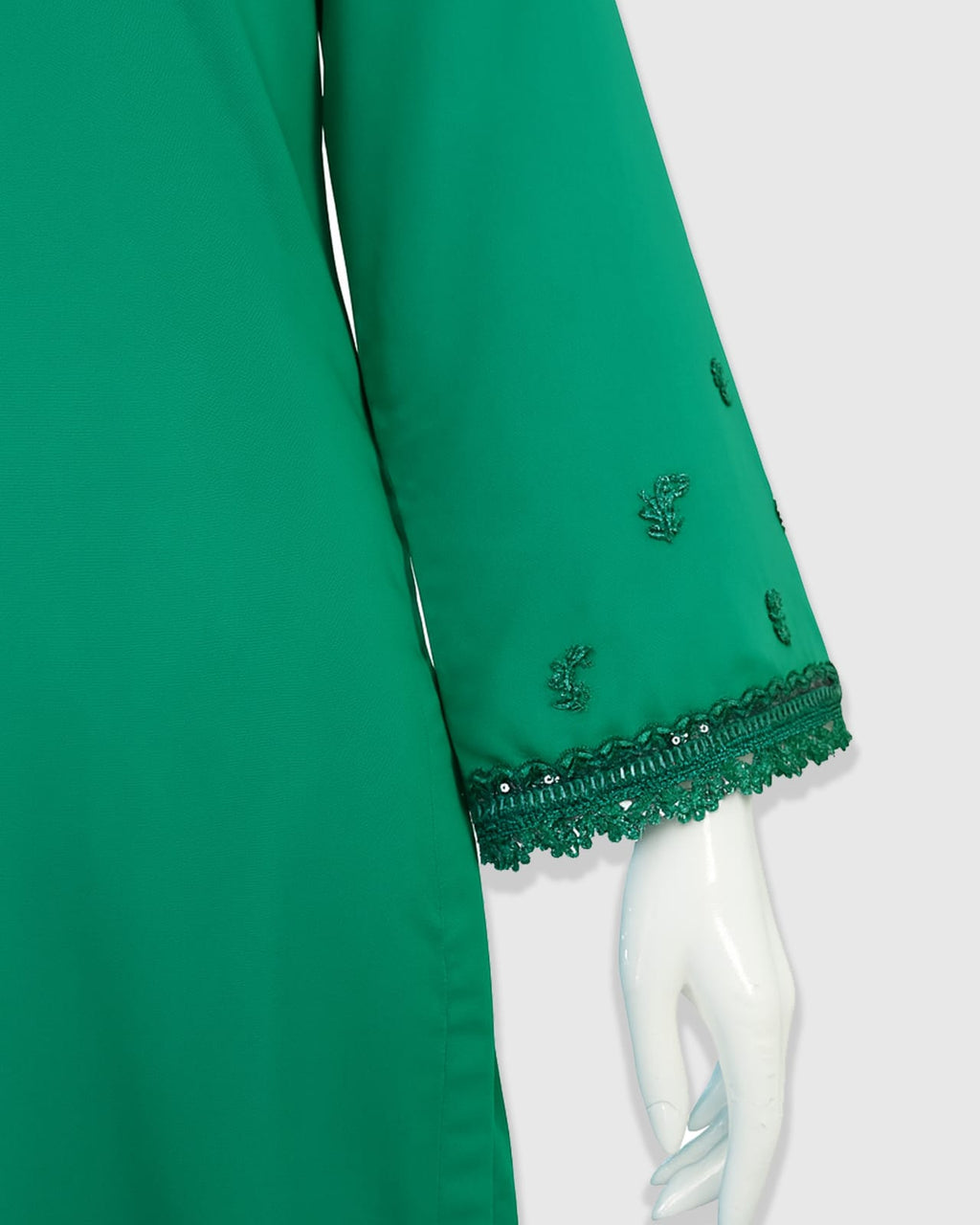 Cotton Dark Green Long Shirt with Farshi Shalwar