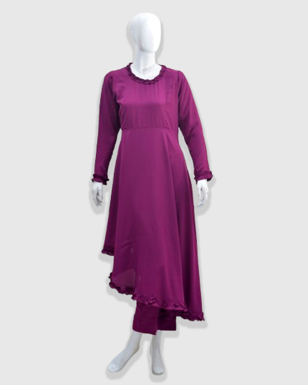 Double Dot Wear Magenta Linen Shirt & Trousers Set | DD-LELN-041