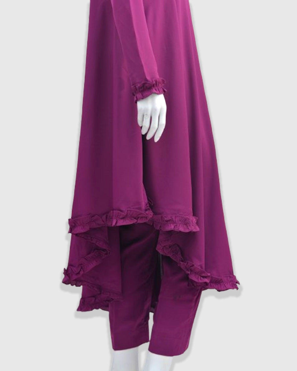 Double Dot Wear Magenta Linen Shirt & Trousers Set | DD-LELN-041