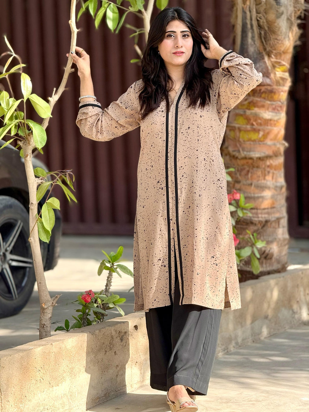 Peach Printed Georgette 2 PC | DD-PG-PG-016