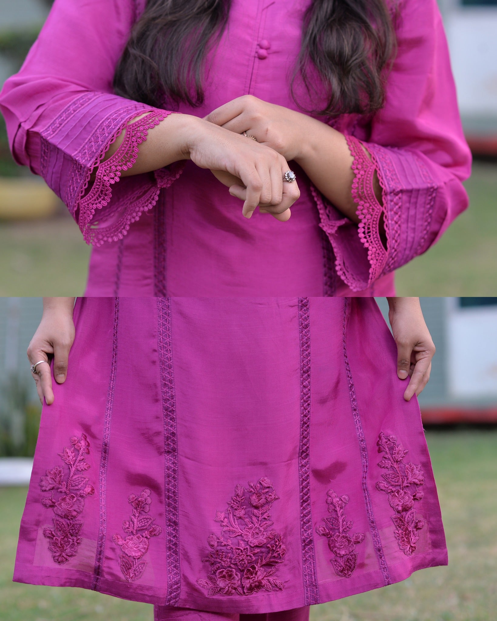 Pink Rao-Silk Embroidered 2 PC | DD-SOLID-EPR-001