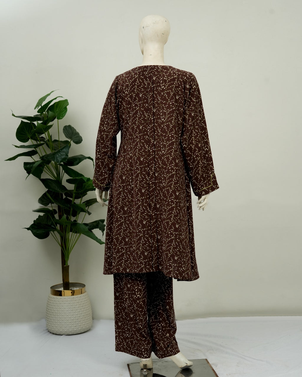 Brown Printed Georgette 2 PC | DD-PG-PG-017