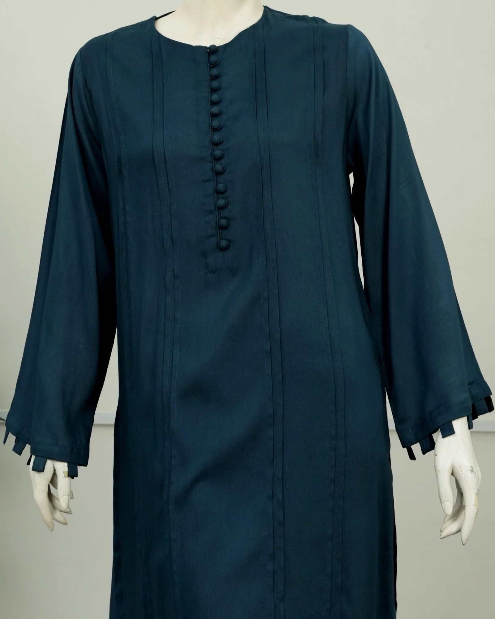 Navy Blue Russian Rao-Silk 2 PC | DD-SOLID-PBRR-009