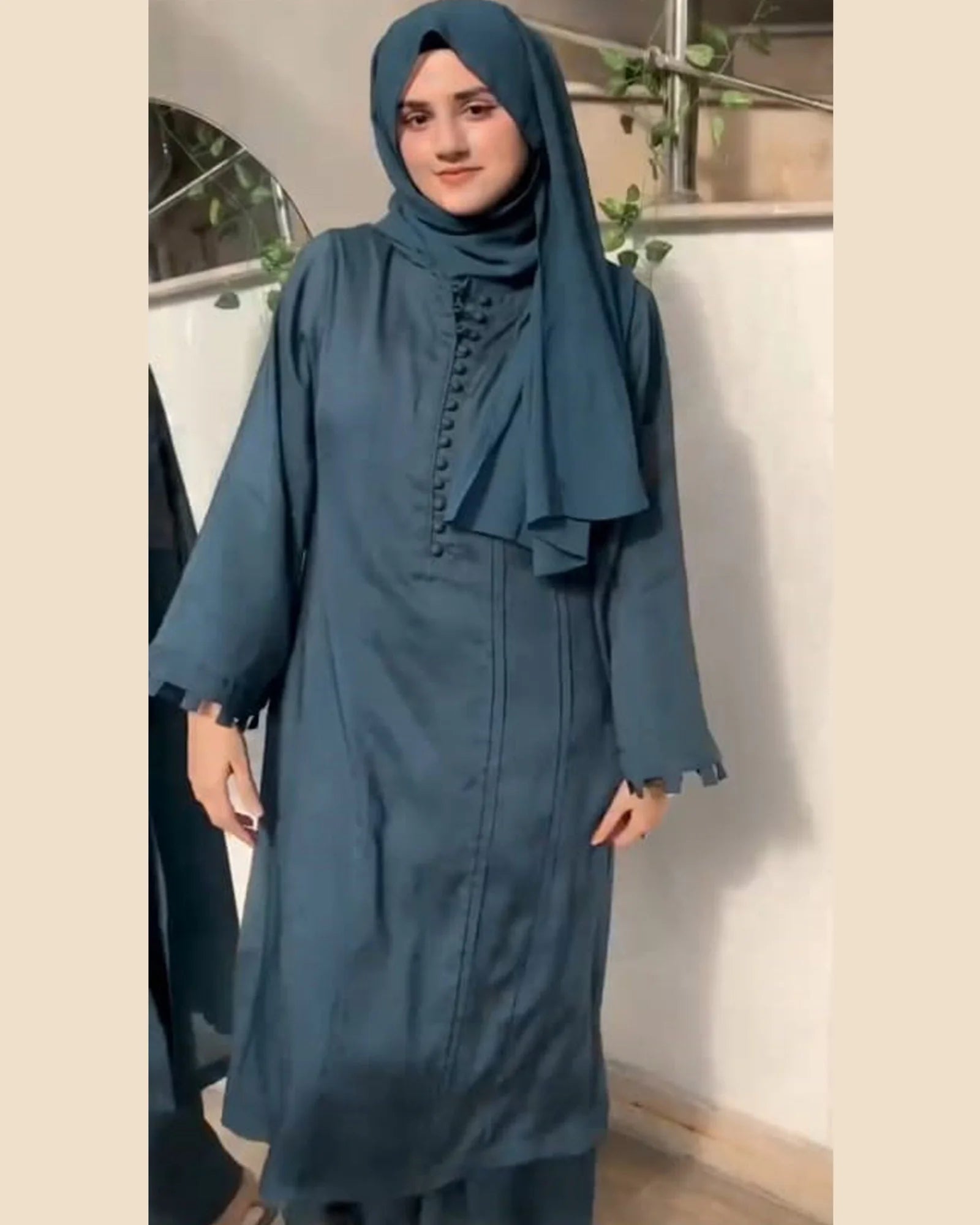 Navy Blue Russian Rao-Silk 2 PC | DD-SOLID-PBRR-009