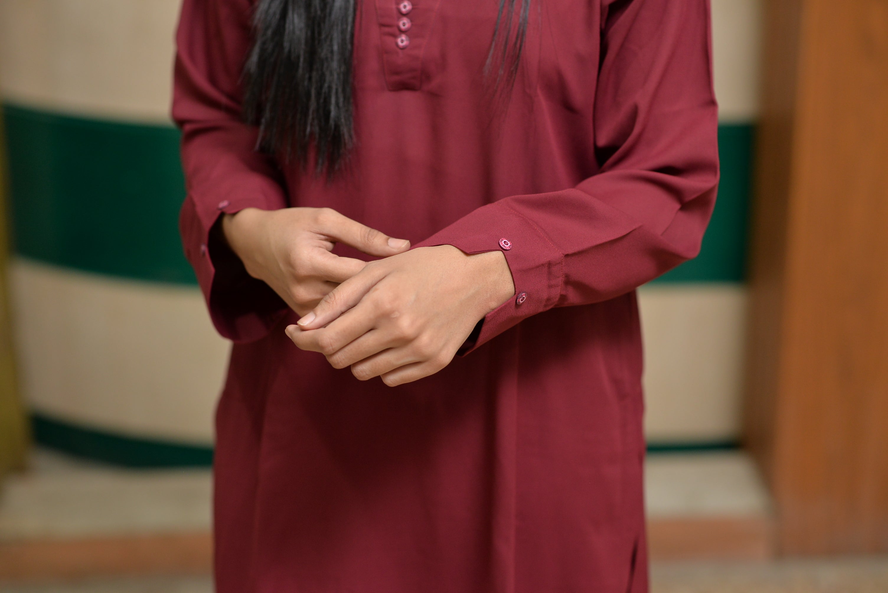 Maroon Plain Georgette 2 PC | DD-SOLID-PMG-008