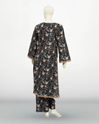 Un-Stitched Printed DD Lawn Black 3 Pcs | DD-PLAWN-029