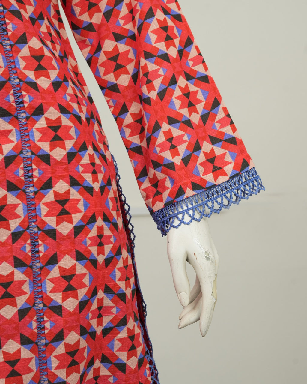 Un-Stitched Blue Pink Printed Khaddar 3PC | DD-PKHDR-018