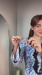 Un-Stitched Printed DD Lawn Blue 3 Pcs | DD-PLAWN-027