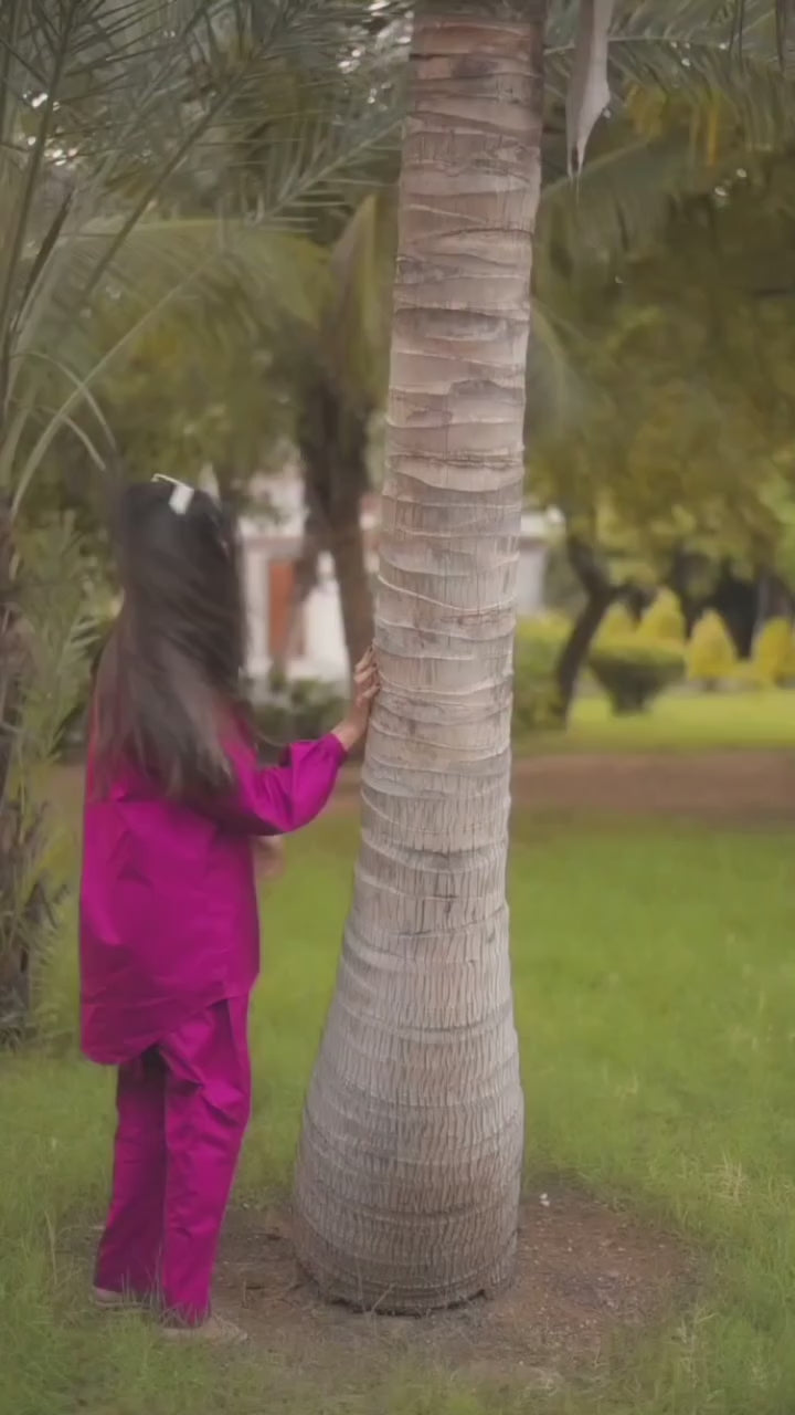 Purple Cotton Short Shirt & Trouser | DD-COTT-037