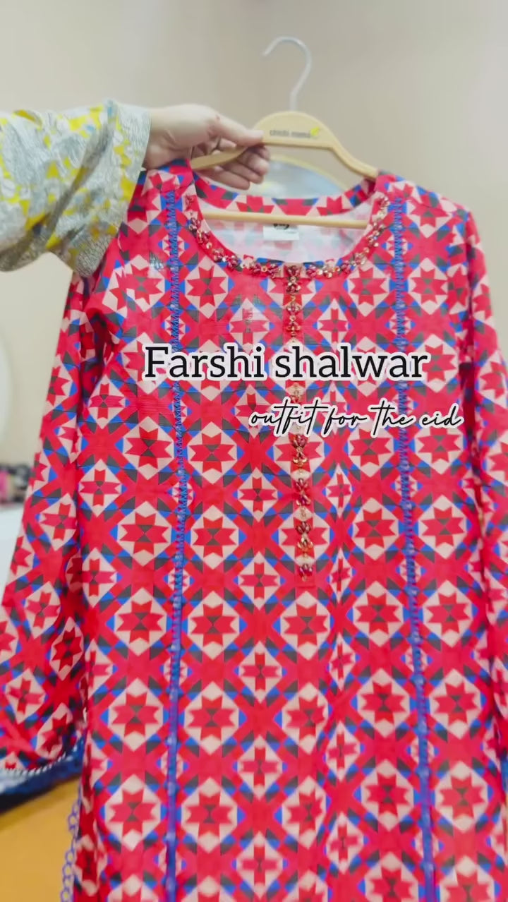 Un-Stitched Blue Pink Printed Khaddar 3PC | DD-PKHDR-018