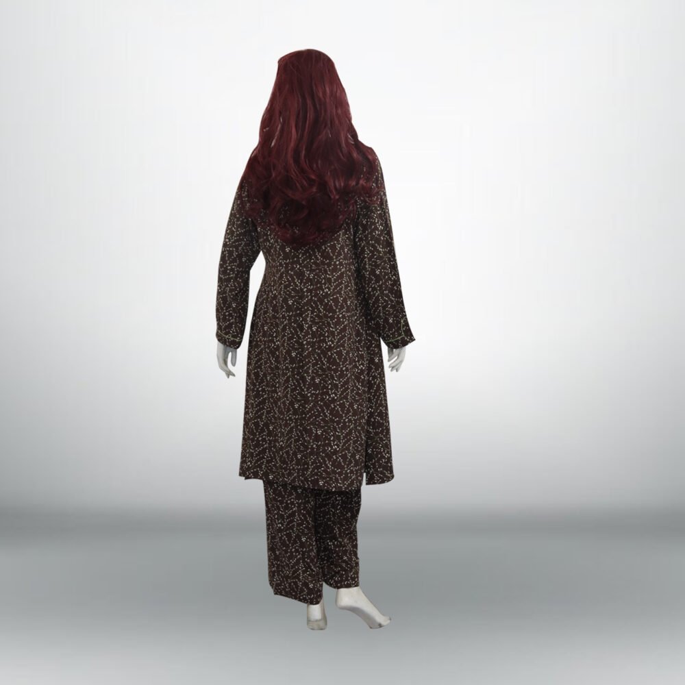 Brown Printed Georgette 2 PC | DD-PG-PG-017 - Image 3