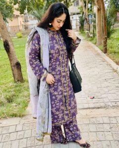 Purple Printed Khaddar 3 PC | DD-PKHDR-023 (Unstitched)