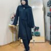 Black Plain Georgette 2 PC | DD-SOLID-PBG-007