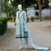 Printed DD Lawn Green 3 Pcs | DD-PLAWN-026 - Image 5